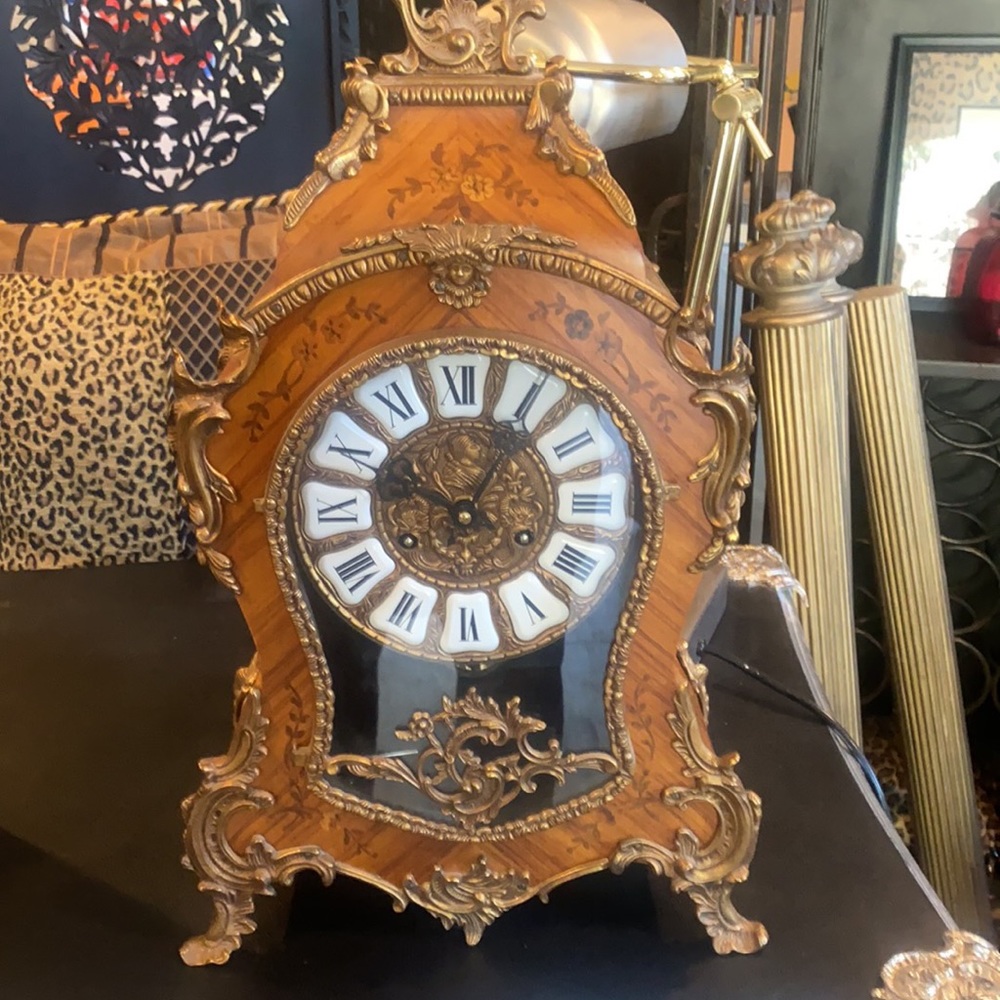 SOLD-Antique Clock - German - Consignment shop—- still available-